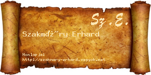 Szakmáry Erhard névjegykártya
